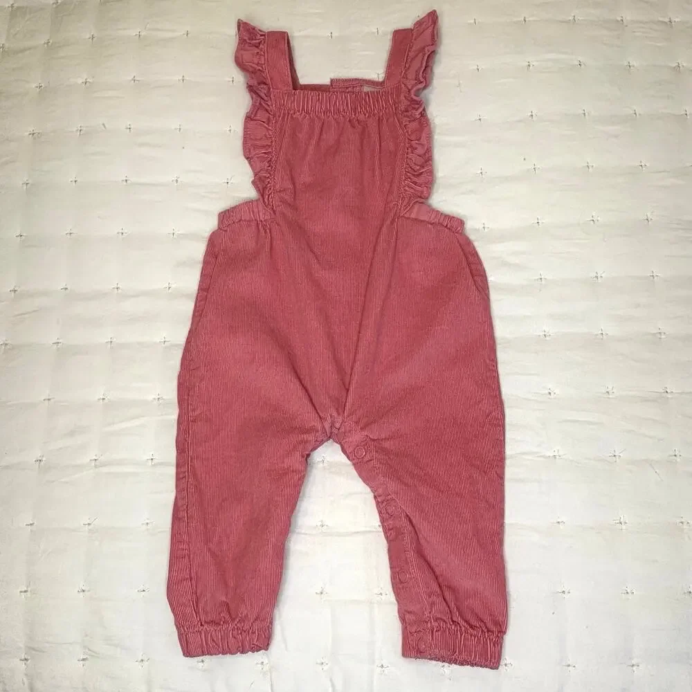 Carter's Just For You Corduroy Bib Overalls Girls 6M | Pink Pants